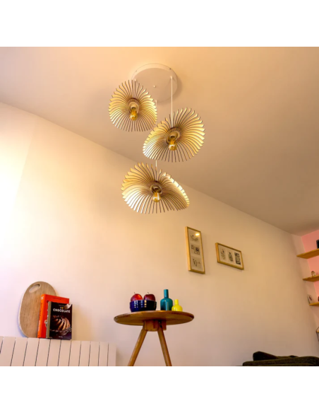 Suspension bois recycler écoresponsable  Cygne Trio - Atelier Loupiote