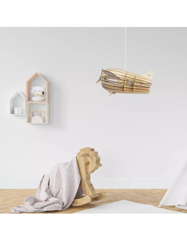 Suspension en bois intérieur | Atelier Loupiote