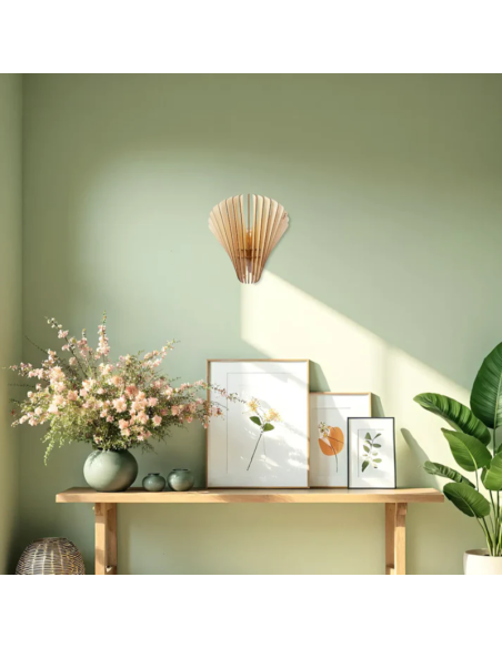 Applique en bois locale Aqua - Atelier Loupiote