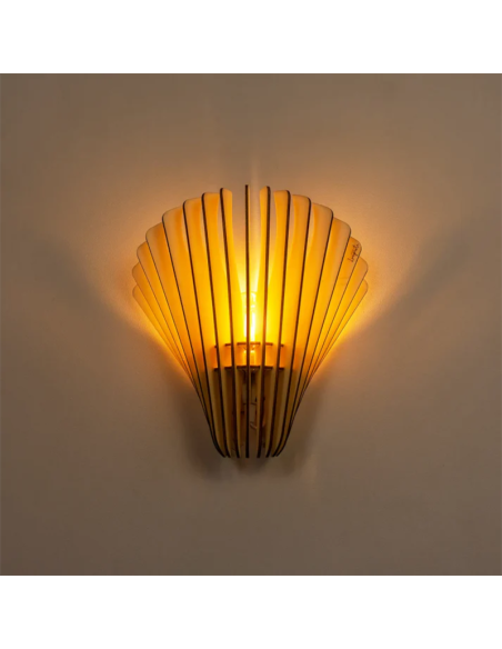 Applique Atelier Loupiote en bois de peuplier Aqua