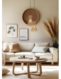 Trio BIJOU – Suspension  en papier Ø20 cm, 1xE27 max 10W, ambiance chaleureuse et bohème 2