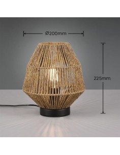 lampe de table MIKI de la marque Trio, design naturel et bohème , IP20, 40 W max ,E27 2