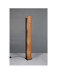 Lampadaire KARUNI de Trio, métal, et bois, IP20, 3xE27 , 10 W max
