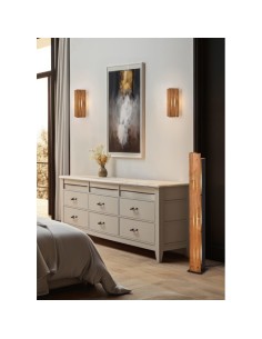 Lampadaire KARUNI de Trio, métal, et bois, IP20, 3xE27 , 10 W max 2