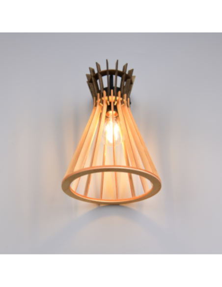 Applique murale  Alice - Trio  en bois MDF et métal - IP20 - 1X E27 -10W max