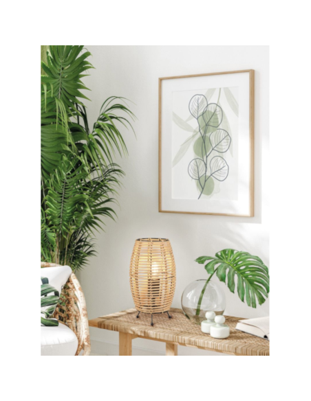 Trio - lampe de table Inga- 40w max , IP20,  E27, style bohème et naturel