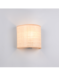 Applique murale Aimee en métal et algues, culot E27 - Trio