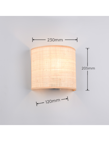 applique murale de trio -aimee - design minimaliste et élégant, métal et algues