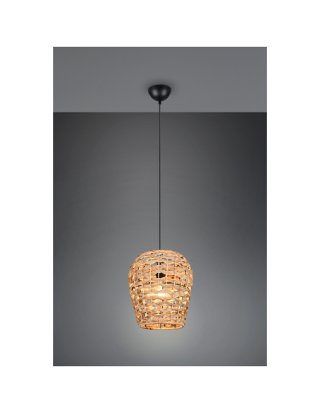 suspension Jean de Trio - métal et jacinthe d'eau - IP20 - E27- 10W