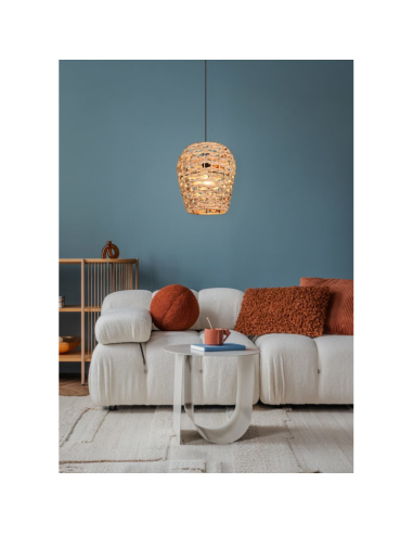 Trio- Suspension Jean - design bohème et naturelle - métal et jacinthe - IP20 - E27 - 10 W