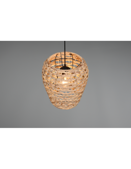 Suspension Jean - en métal et jacinthe - finition naturelle - IP20- E27 - 10 W  -Trio