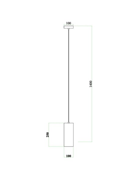 Suspension cylindrique métal - Deko Light -  Barrel