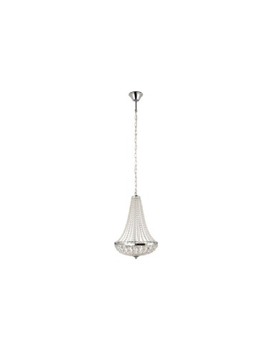 Suspension 2xE14, chromé et avec du cristal pour votre intérieur.