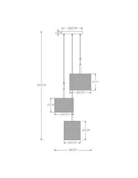Suspension intérieure Led Baskett 3 points lumineux - Lucide Leluminaireled.com