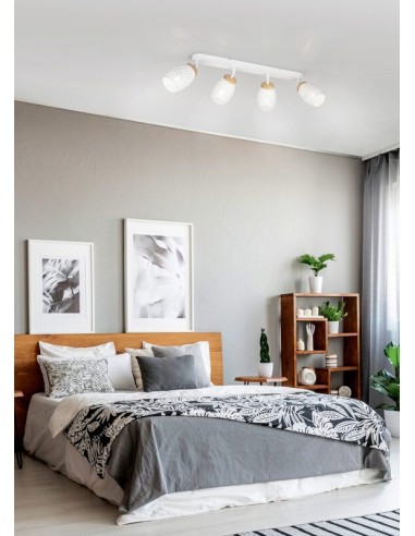 10W max , 4XE14 , Applique Bidar blanche de TRIO