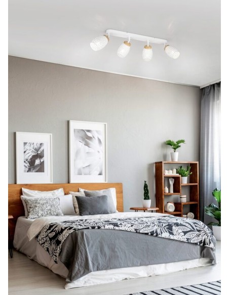 10W max , 4XE14 , Applique Bidar blanche de TRIO