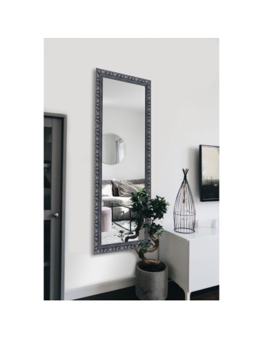 Mirrors and More - Tanja - Miroir encadré noir-argent 50x150cm