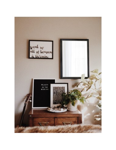 Mirrors and More - Elenor - Miroir encadré noir et doré 34x45cm