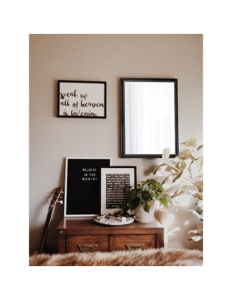 Mirrors and More - Elenor - Miroir encadré noir et doré 34x45cm