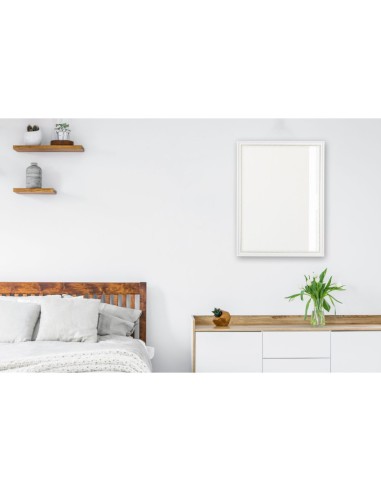 Mirrors and More - Elenor - Miroir encadré blanc et doré 34x45cm