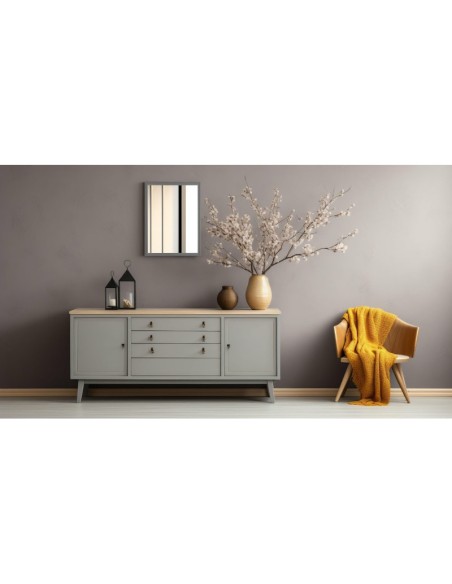 Mirrors and More - Elenor - Miroir encadré gris et argent 34x45cm