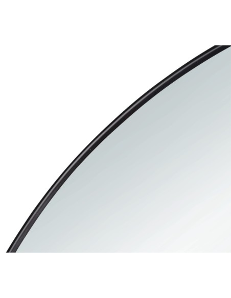 Mila - Miroir rond cadre métal noir diam 50 cm - Mirrors and More