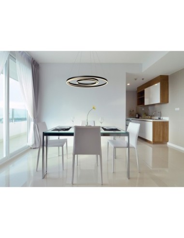 Suspension Led Triniti noire dimmable - Lucide Leluminaireled.com