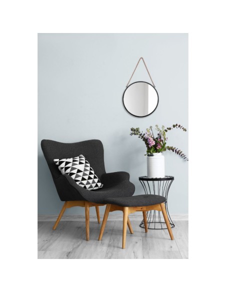 Mirrors and More - Taira - Miroir rond noir diam 40 cm