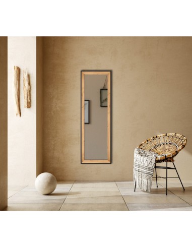Mirrors and More - Branda - Miroir encadré chêne chair 150x50cm