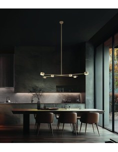 Trio Marley-suspension 6xGX53 beige chaud, design discret et moderne 2