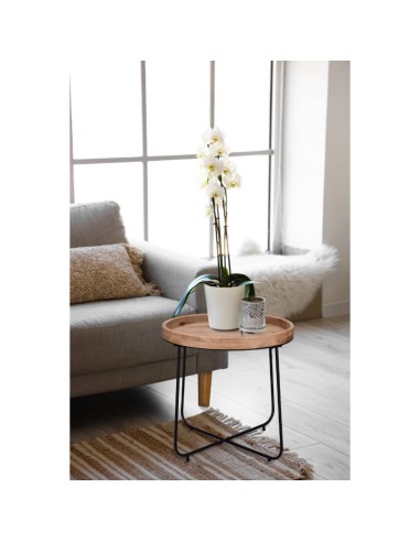 Mirrors and More - Jette - Table d'appoint bois et métal PM