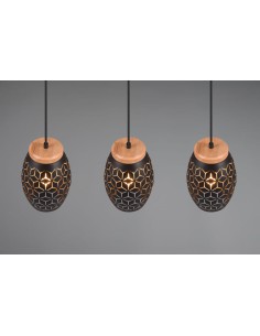 Suspension Bidar de TRIO couleur Noir et Or - IP20 ,3XE27 2