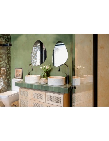 Mirrors and More - Idona - Miroir asymétrique noir 40x60cm