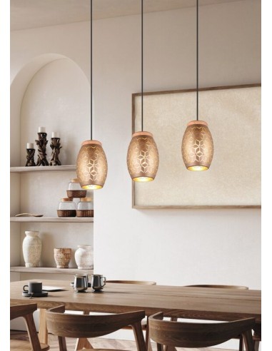 IP20, 3XE27 suspension Bidar de la marque TRIO couleur café