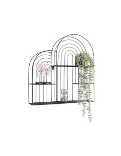 Etagère murale métal noir  - Mirrors and More - Ivanka 2