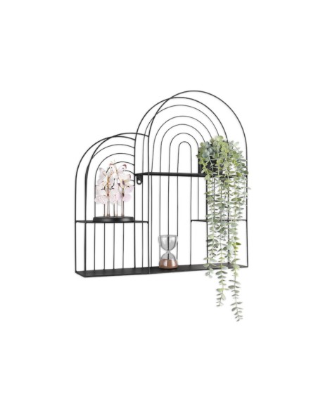 Ivanka - Etagère murale métal noir  - Mirrors and More