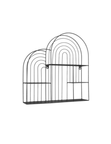 Etagère murale métal noir  - Mirrors and More - Ivanka