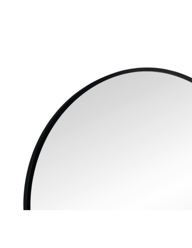 Mirrors and More - Brigid - Miroir rond  noir diam 60 cm cadre métal