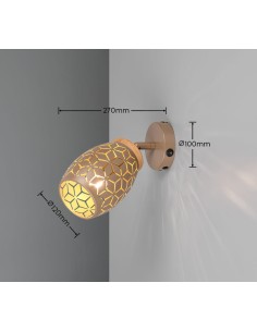 Applique Bidar de la marque TRIO - 1XE14, 10w max, jeu de lumière 2