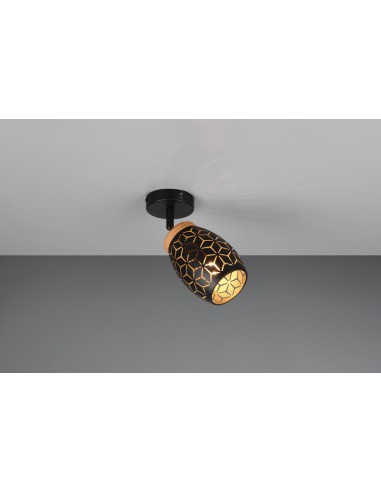 TRIO- Applique noir et or BIDAR, jeu de lumière unique , E14, 10 W max