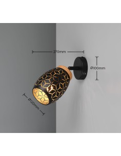 Applique Bidar de la marque TRIO - 1XE14, 10w max, jeu de lumière 2