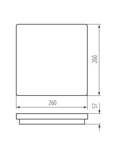 Plafonnier Beno de Kanlux - dessin technique