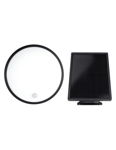 Hublot led solaire avec détecteur de mouvement et panneau solaire