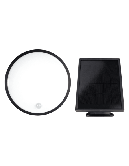 Hublot led solaire avec détecteur de mouvement et panneau solaire