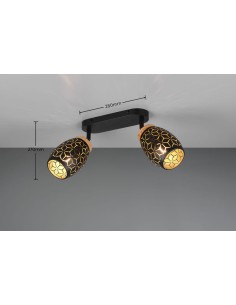 Applique Bidar de la marque TRIO - 2XE14, 10w max, jeu de lumière 2