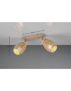 Applique Bidar de la marque TRIO - 2XE14, 10w max, jeu de lumière 2