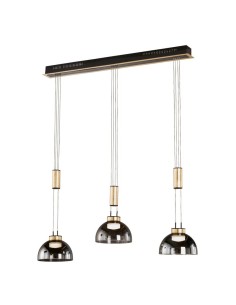Fischer & Honsel – Avignon-  Suspension élégante 3XLED, abat-jours en verre chromé, ambiance moderne et lumineuse