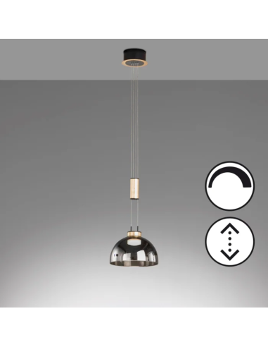 Avignon - Fischer & Honsel – Lampe suspendue design, 3XLED SMD, variateur intégré, lumière adaptable et raffinée