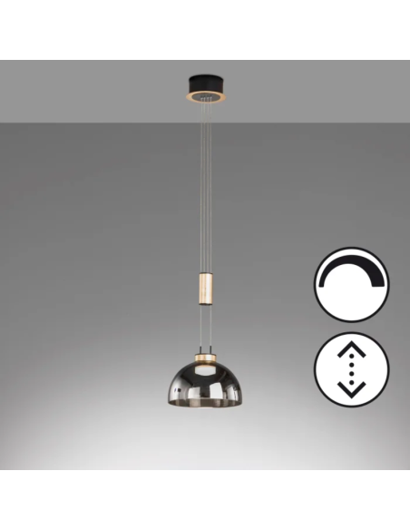 Avignon - Fischer & Honsel – Lampe suspendue design, 3XLED SMD, variateur intégré, lumière adaptable et raffinée