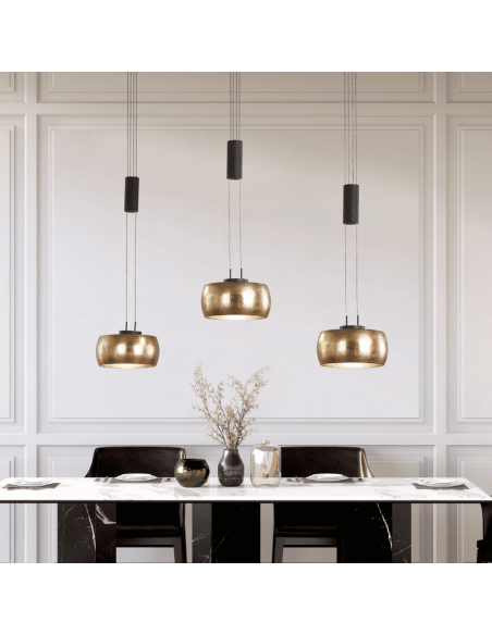 Colette - Fischer & Honsel – Suspension   design, 3XLED SMD, variateur externe, lumière adaptable et raffinée